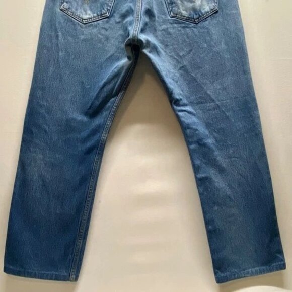Vintage Levi’s 501XX Blank Tab Jeans Men's 34x31Blue Hemmed 30" Button Fly Denim - Picture 7 of 16